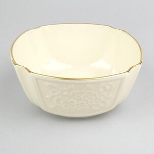 Lenox Ivory 24K Gold Trim Small Floral Candy Bowl